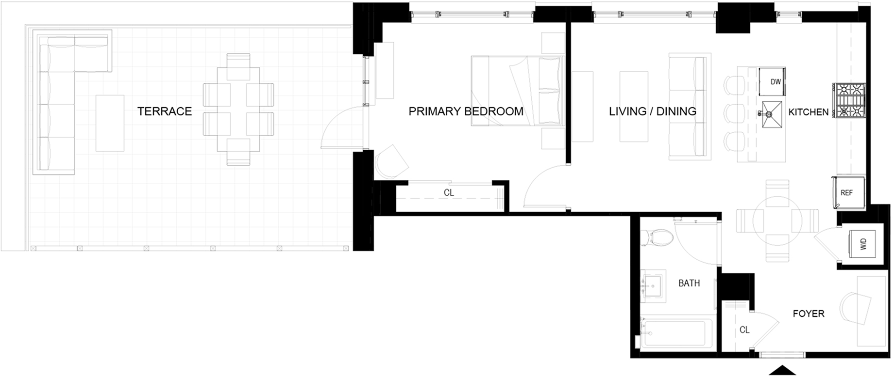 Floor plan layout diagram for 625